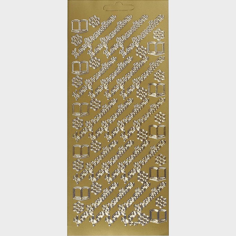 Konfirmation Klistermrker - Guld