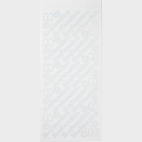 Konfirmation Klistermrker - Hvid