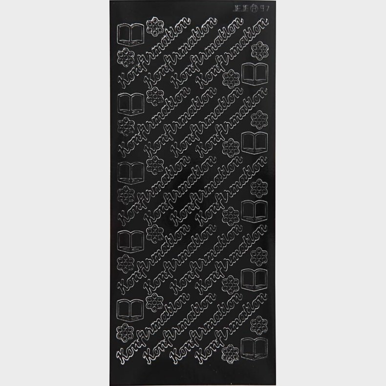 Konfirmation Klistermrker - Sort