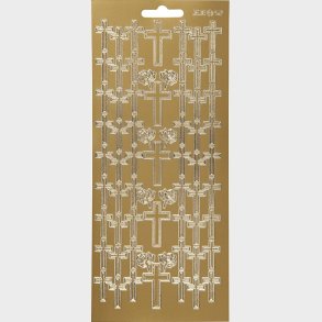 Klistermrker - Kors - Guld