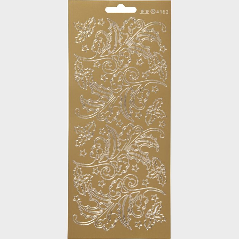 Klistermrker - Kristtorn - Guld