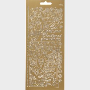 Klistermrker - Lanterner - Guld