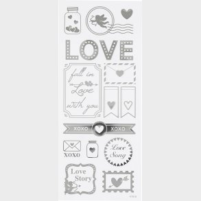 Klistermrker - Love - Slv