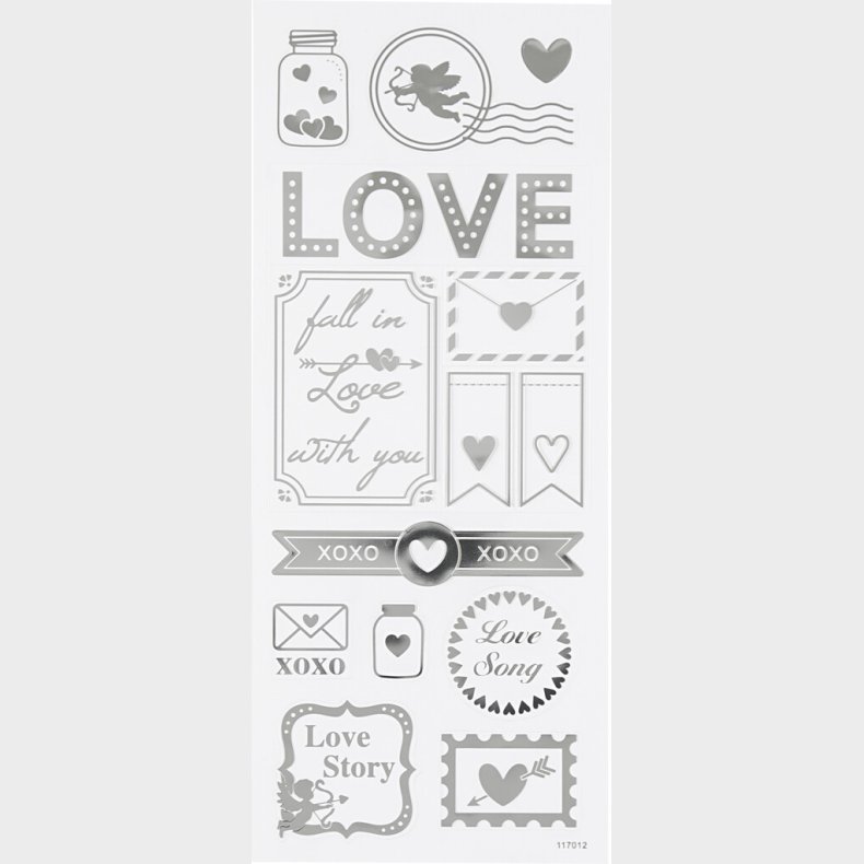 Klistermrker - Love - Slv