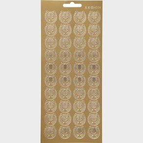 Klistermrker - Lyre - Guld