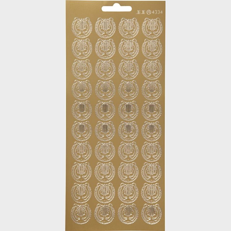 Klistermrker - Lyre - Guld