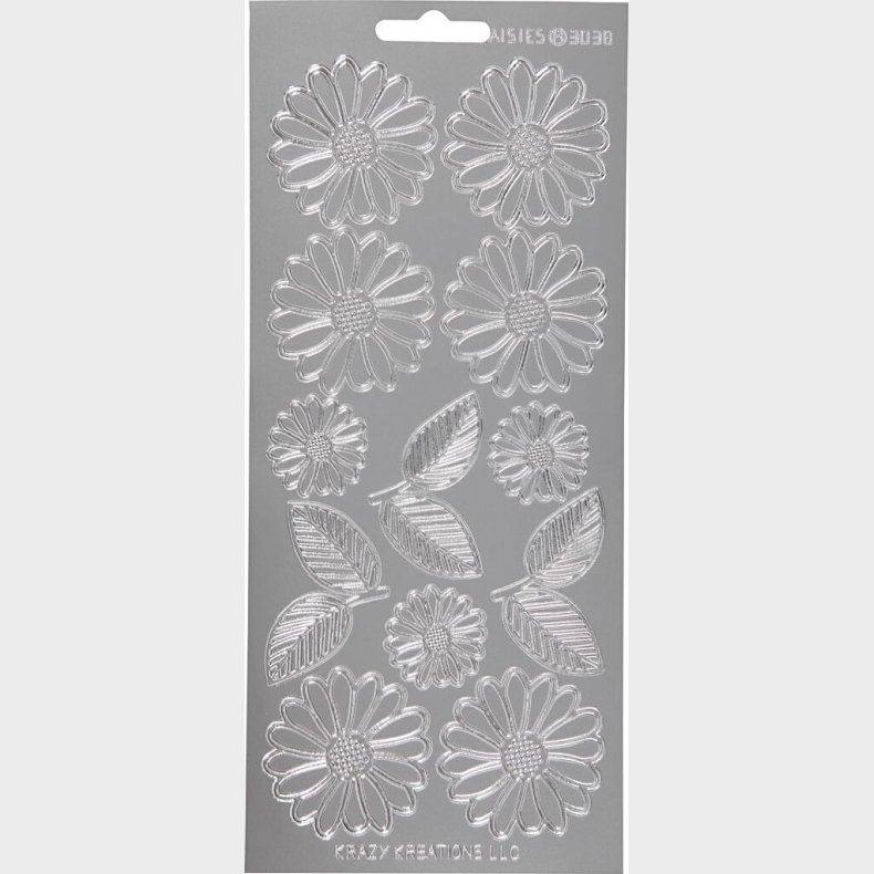 Blomster Klistermrker - Margueritter - Slv
