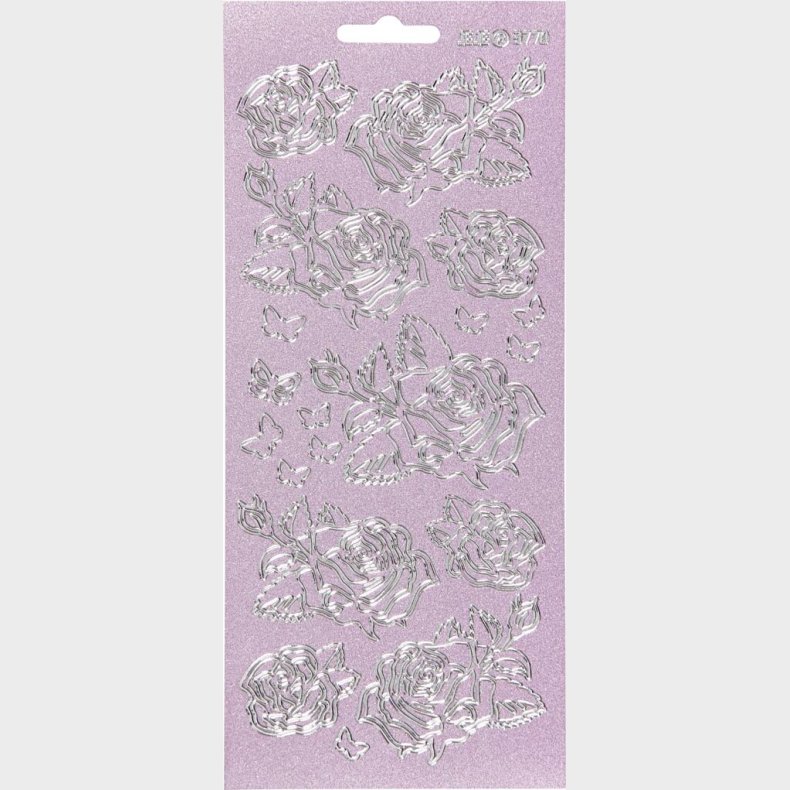 Blomster Klistermrker - Roser - Slv