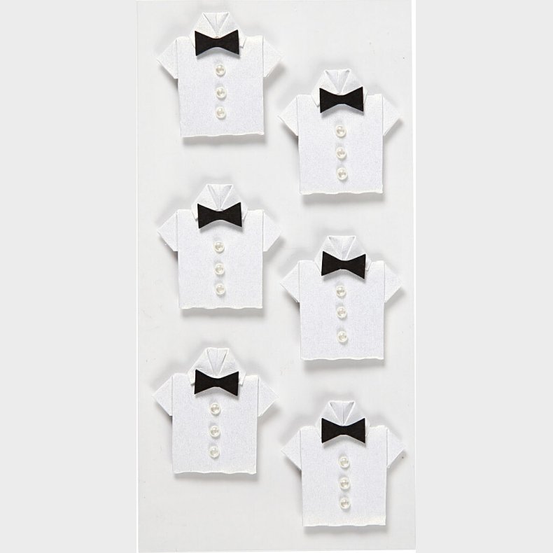 Klistermrker - Skjorter - Hvid - 6 Stk