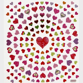 Hjerte Klistermrker - Sm Hjerter
