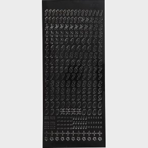 Tal Klistermrker - Tal Og Tegn - Sort