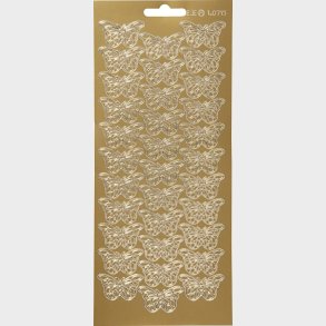 Sommerfugle Klistermrker - Guld