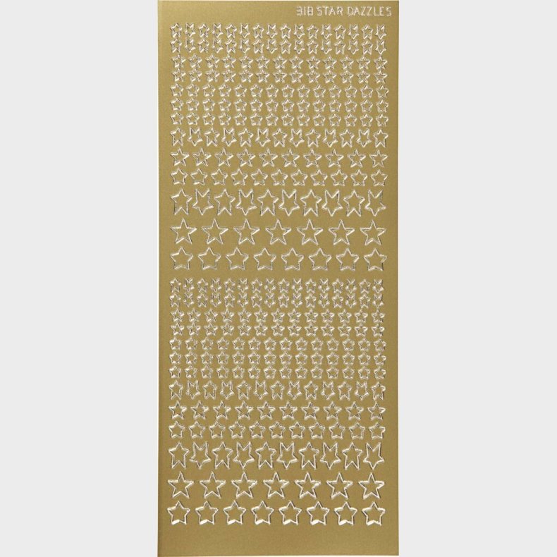 Stjerne Klistermrker - Guld