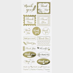 Thank You Klistermrker - Guld