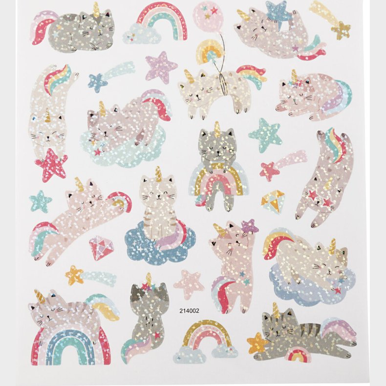 Klistermrker - Unicorn Katte