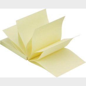 Sticky Note - Z-foldet - Pastelgul - 76x76 Mm