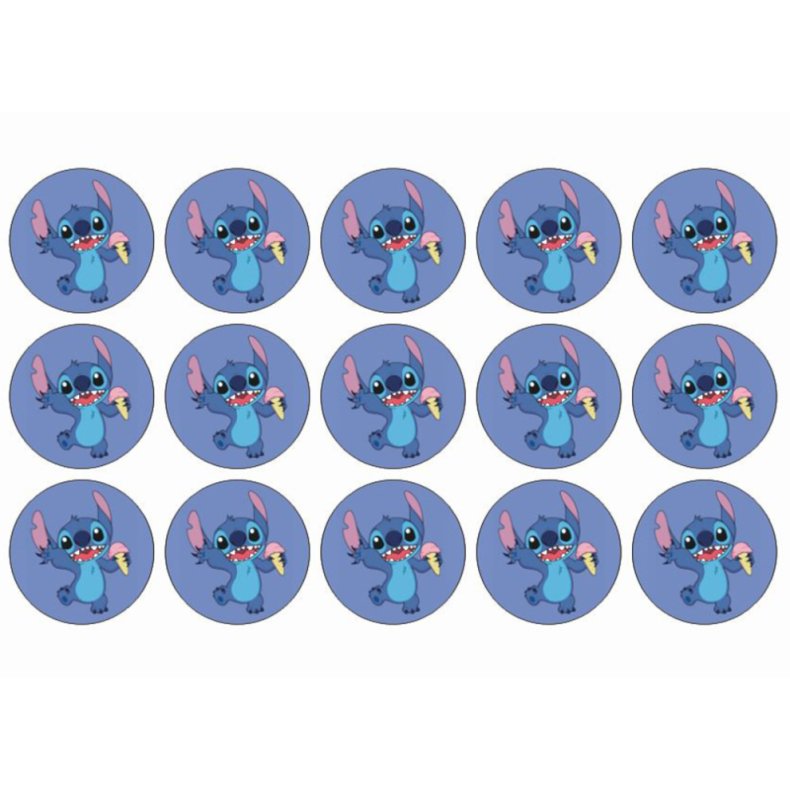 Stitch muffins sukkerprint - Is
