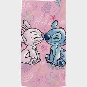 Stitch (lilla) - Mikrofiber Hndklde - 70 X 140 Cm