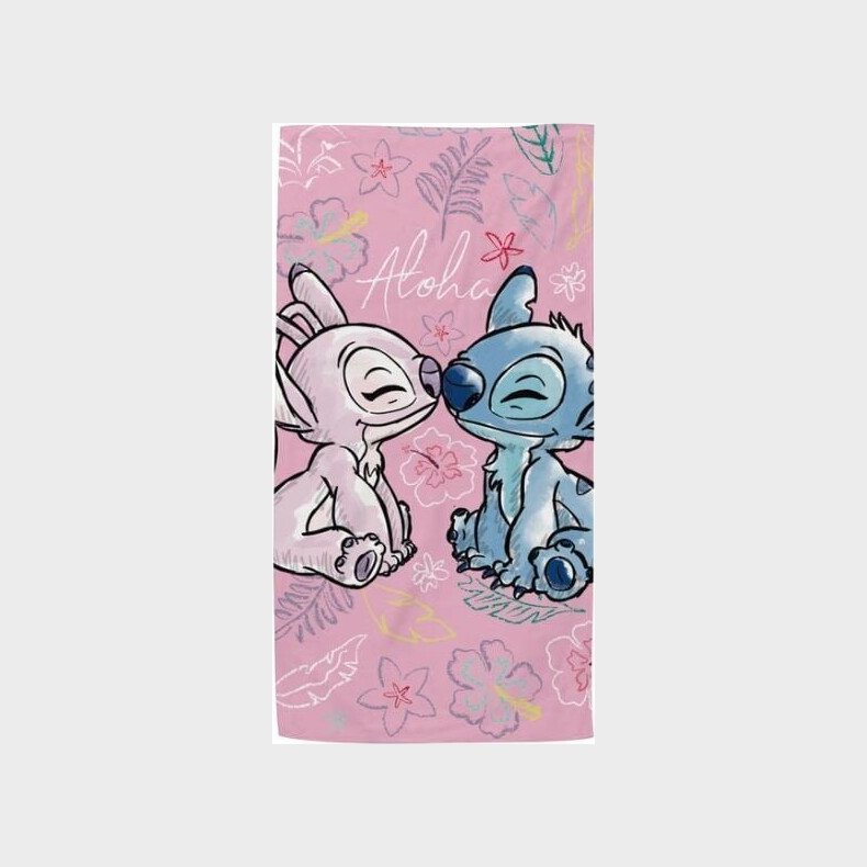 Stitch (lilla) - Mikrofiber Hndklde - 70 X 140 Cm