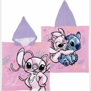 Stitch (lilla) - Mikrofiber Poncho - 50 X 100 Cm