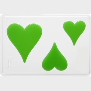 St�beform - Hjerte - H 6+8+10 Cm - D 9 Mm - Str. 14,9x22 Cm - 1 Stk.