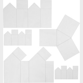 St�beforme - Huse Og Trekant - H 6-14,5 Cm - Transparent - 5 Stk.