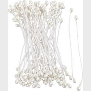 St�vdragere - L 6,4 Cm - � 2 Mm - Hvid Perlemor - 100 Stk.