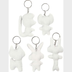 Stoffigurer Med Nglering - H 6-10 Cm - 5 Stk.