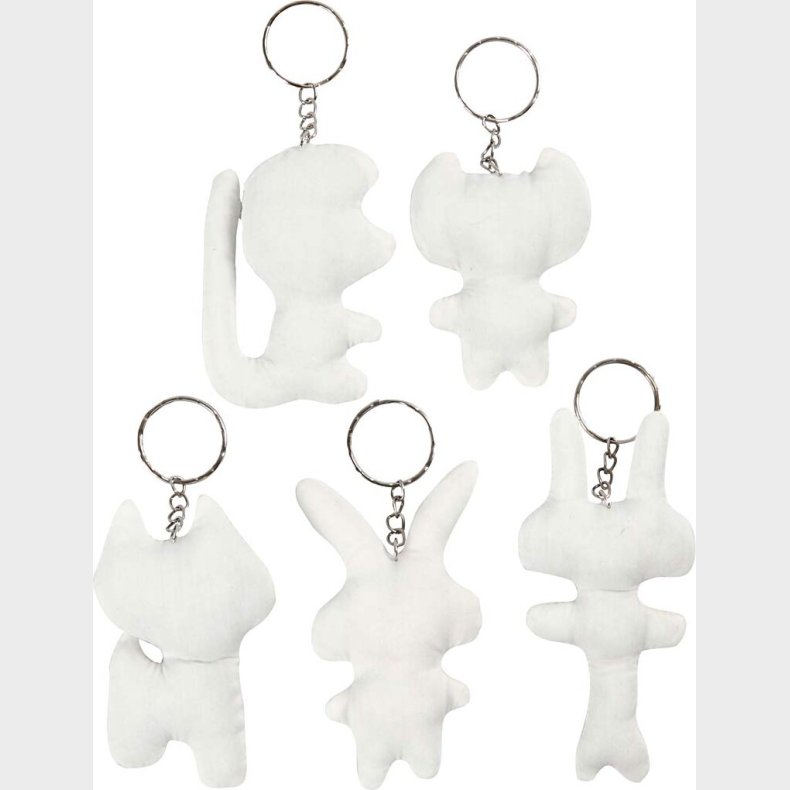 Stoffigurer Med Nglering - H 6-10 Cm - 5 Stk.