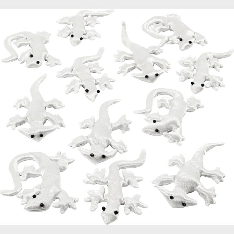 Stofkryb - Str. 10-14 Cm - Hvid - 12 Stk.