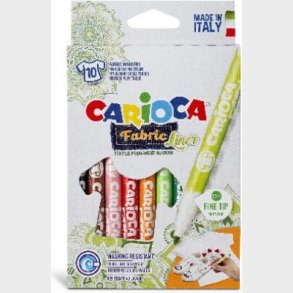 Carioca - Fabric Liner - Tekstiltusser - 2,6 Mm - 10 Farver