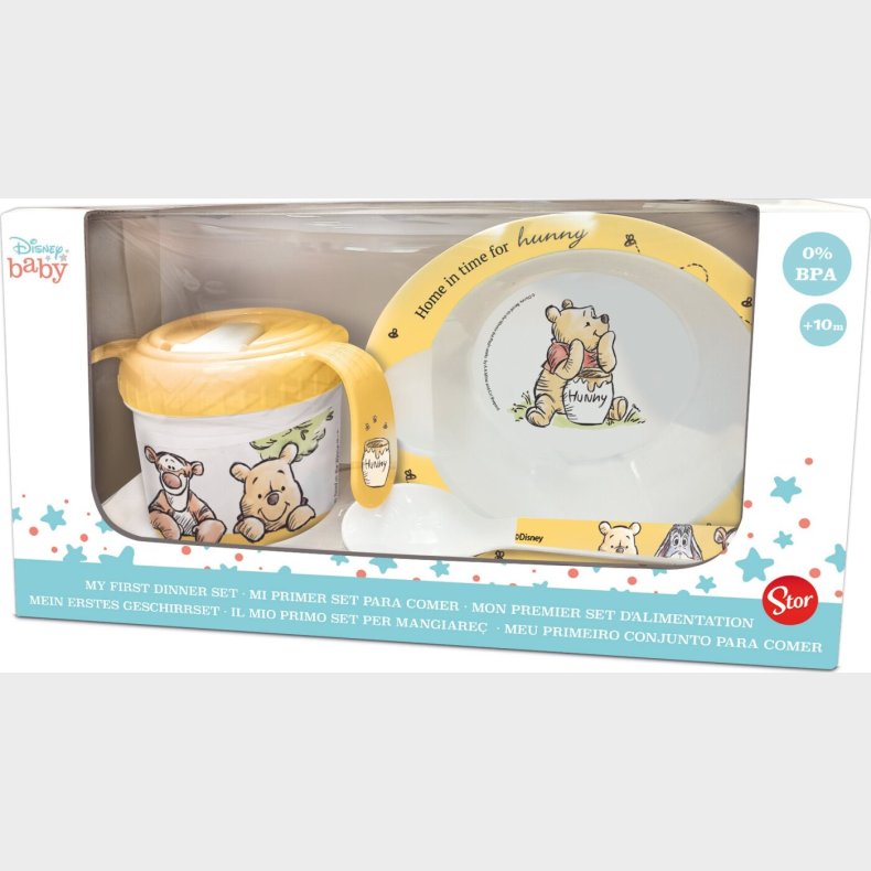 Stor - Baby 3-stk. Gave�ske S�t - Krus, Sk�l & Ske - Peter Plys