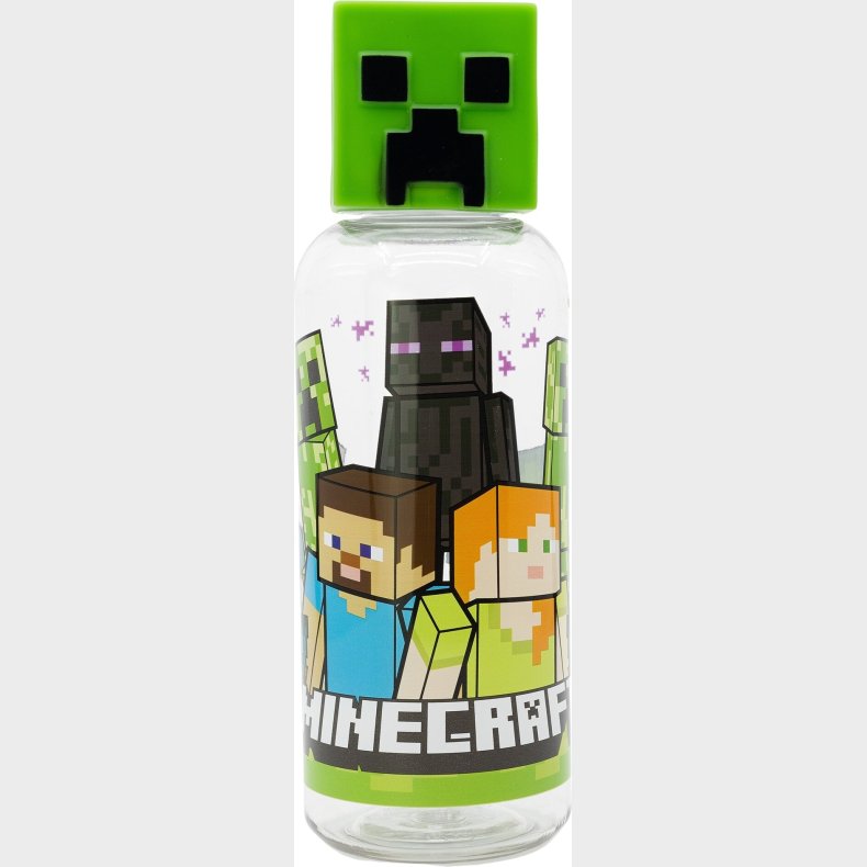 Minecraft - Drikkedunk Med 3d Figur Top Til B�rn - Plastik 560 Ml