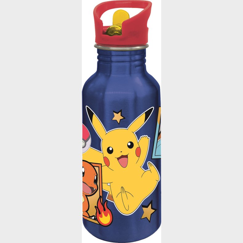 Pok�mon - Drikkedunk - Aluminium - Pikachu - Bl� R�d 545 Ml