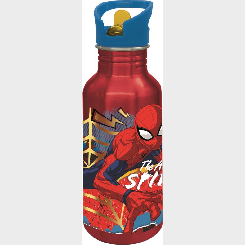 Stor - Spiderman Alu Flaske Sipper - 545 Ml