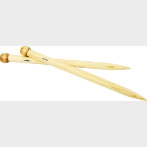 Strikkepinde St - Bambus Tr -  20 Mm - L 35 Cm