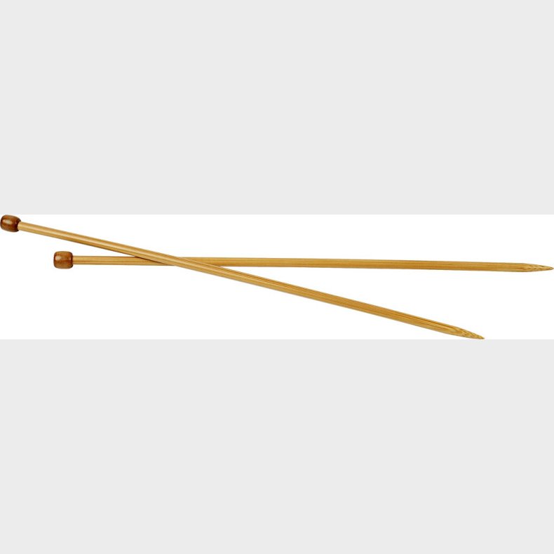 Firkantede Strikkepinde St - Bambus Tr - B 6,5 Mm - L 35 Cm