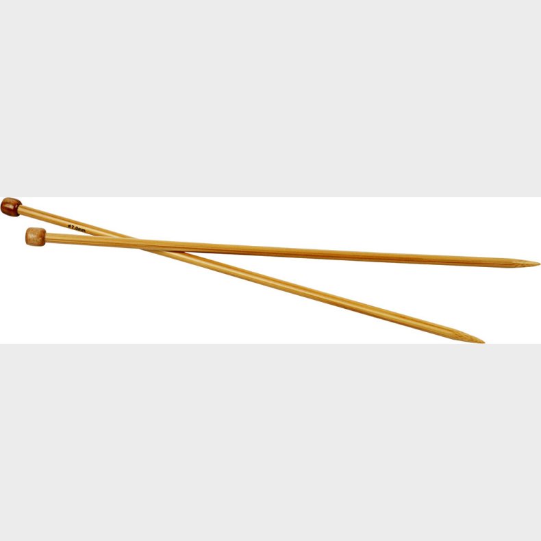 Firkantede Strikkepinde St - Bambus Tr - B 7 Mm - L 35 Cm