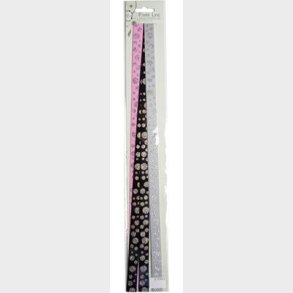 Strimler Selvklbende Pink/sort/slv 15x420mm 6stk - Syrefri