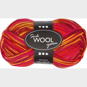Str�mpegarn Med M�nster - L 200 M - R�d Orange Harmoni - 50 G