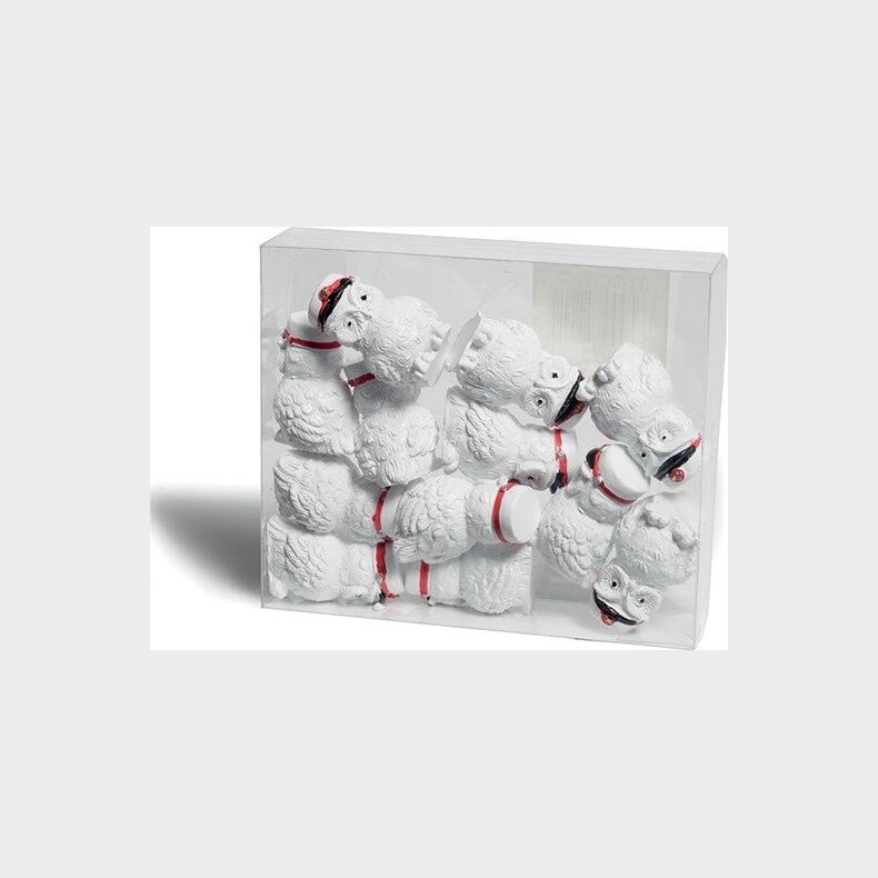 Studenter Ugler Med R�d Hue - 12 Sm� Stk