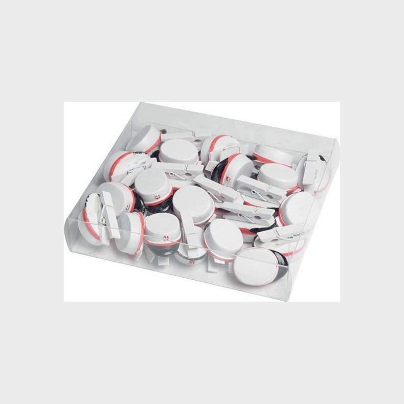 Sm Studenterhuer Til Pynt - Rd - P Klemme - 24 Stk