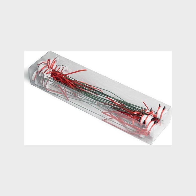 Sm Studenterhuer Til Pynt - Rd - P Pind - 24 Stk