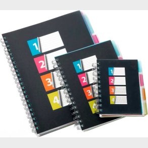 A4 Subjekt Notesbog - 4 Faner