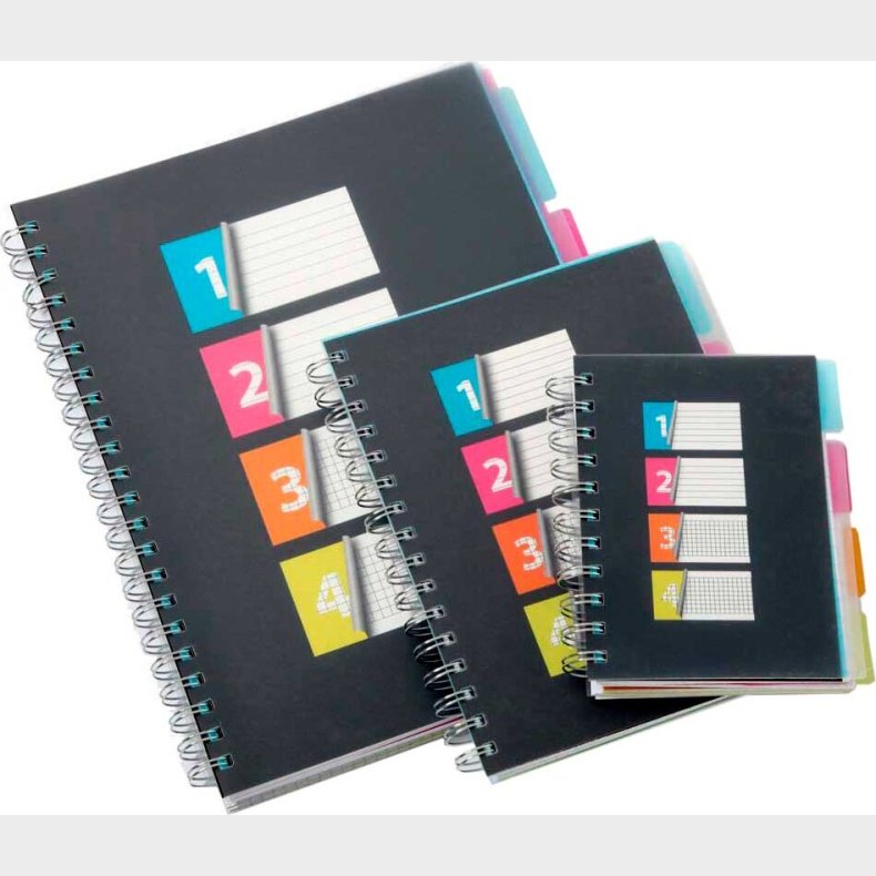 A5 Subjekt Notesbog - 4 Faner