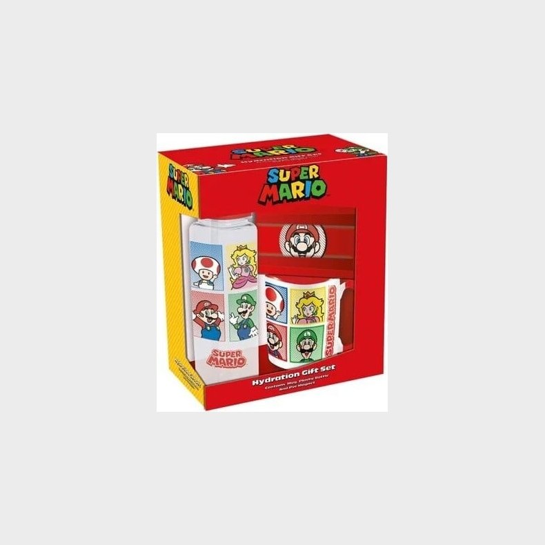 Super Mario (4 Farver) Gavest (plastflaske, Krus & Magnet) V2