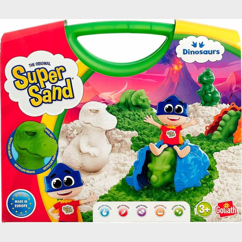 Super Sand - Dinosaurs - Legesand Kuffert S�t Til B�rn