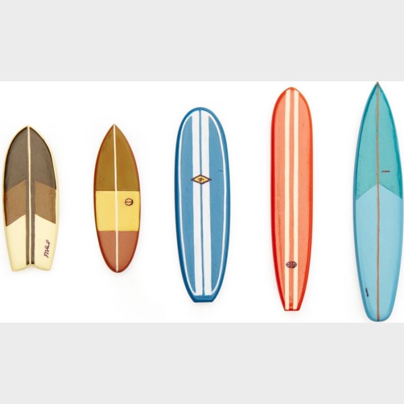 Kikkerland - Surfbr�t Magneter - 5 Stk