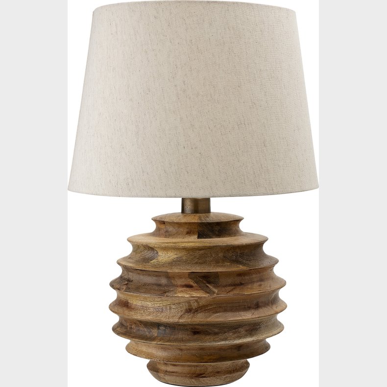 Creative Collection - Svale Bordlampe Med Skrm - Natur - Mango