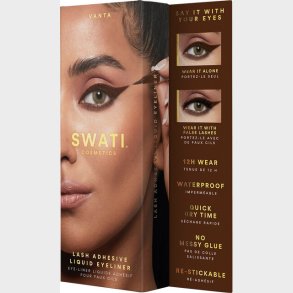 Swati - Vanta - 2-i-1 jenvippe Lim Og Flydende Eyeliner - Brun